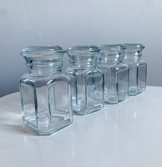 Riihimaki Glass Jars Set 4 | Hans Nyqvist 1980s | Molna Vintage