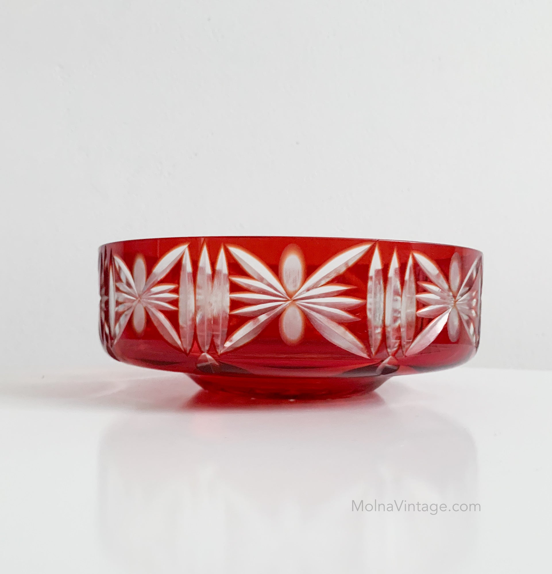 Ruby Crystal Bowl | Molna Vintage