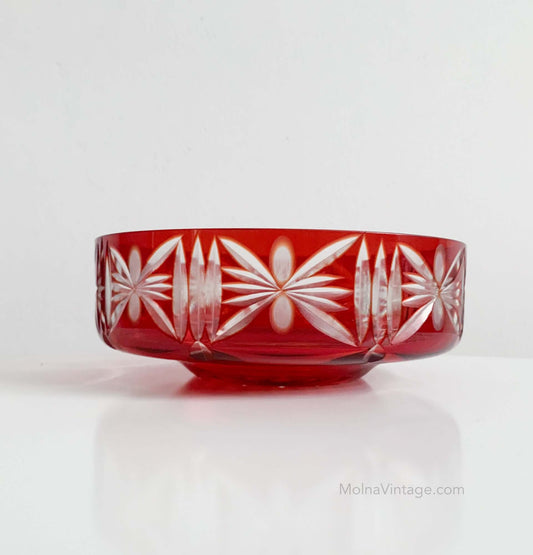 Ruby Crystal Bowl | Molna Vintage