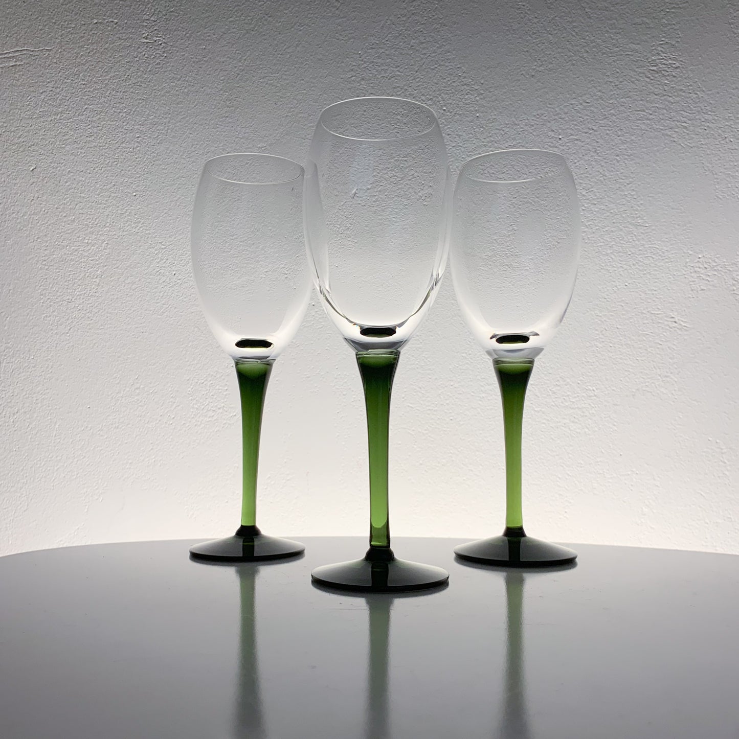 Saara Hopea Nuutajarvi | Traviata Olive GReen Glass Trio | Molna Vintage