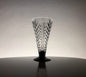 Saara Hopea Nuutajarvi Vase | Silver Decor Cut Crystal | Molna Vintage