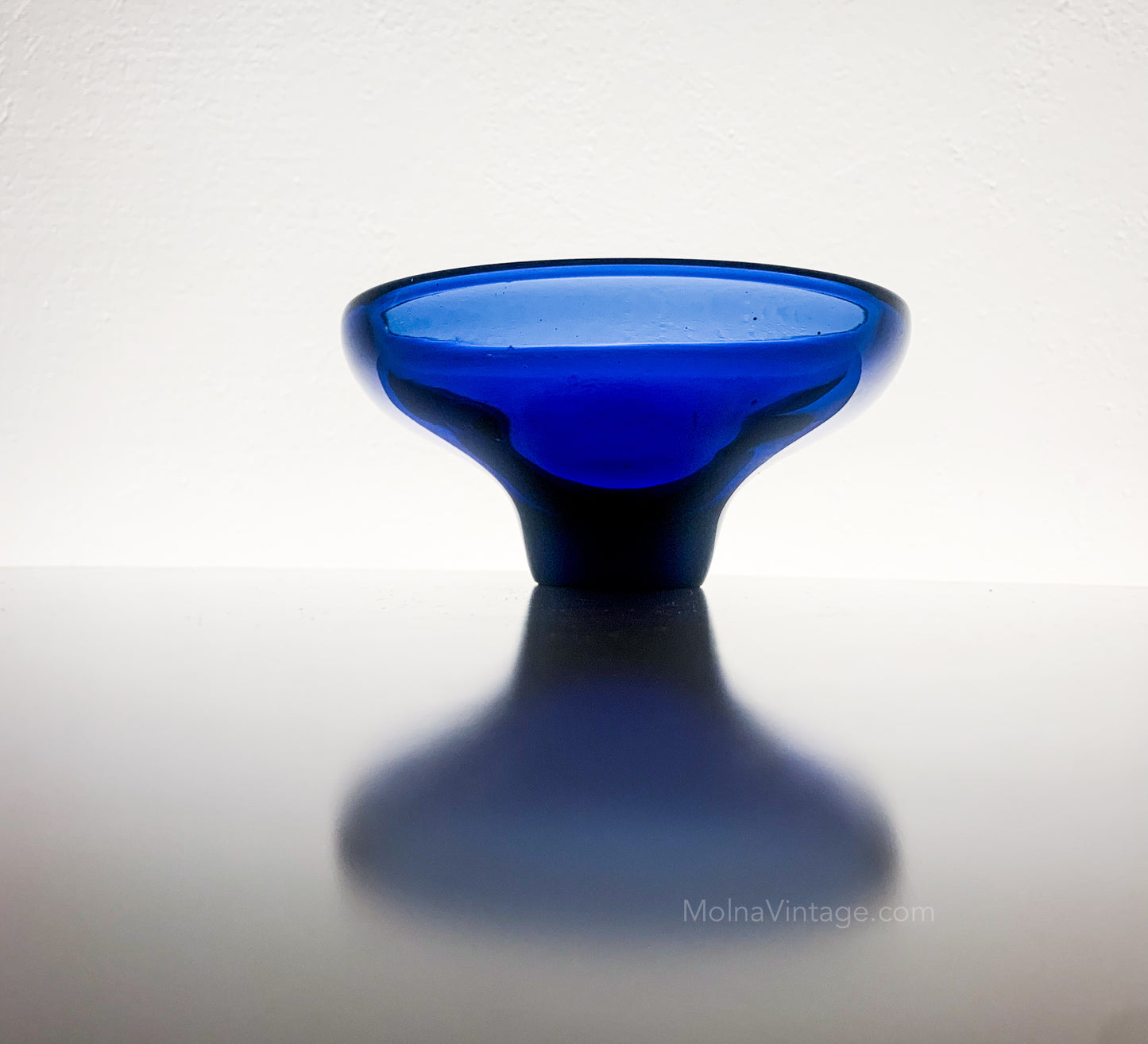 Sapphire blue glass Canada series | Per Lutken Holmegaard | Molna Vintage