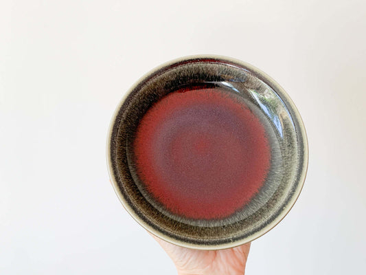 Scandinavian art ceramic plate | Swedish midcentury pottery