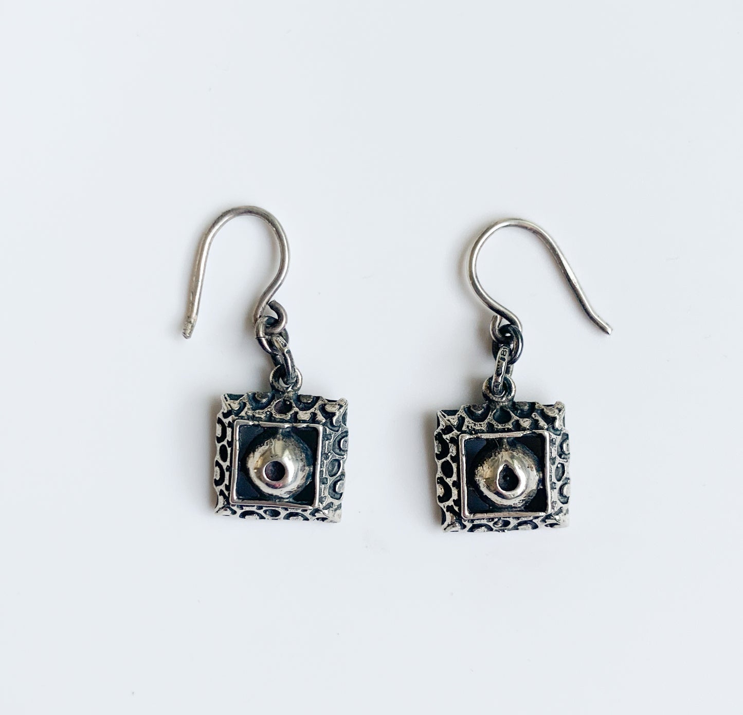 Silver Earrings Modernist | Pentti Sarpaneva | Turun Hopea | Molna Vintage