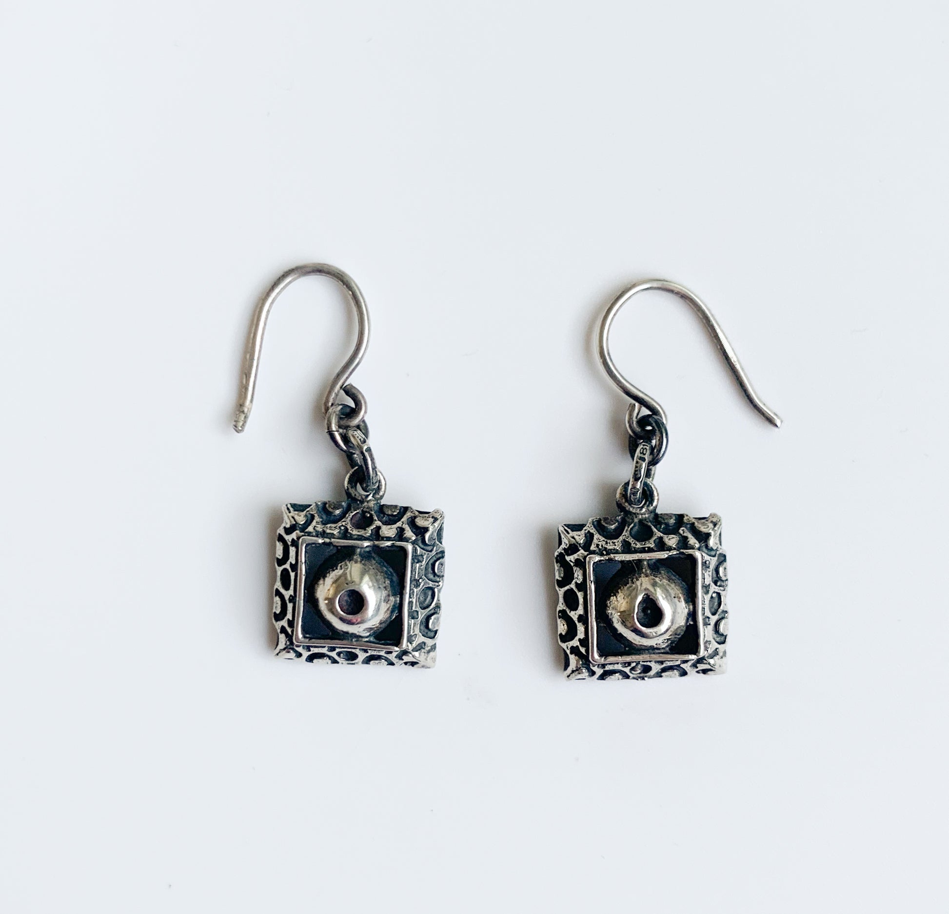 Silver Earrings Modernist | Pentti Sarpaneva | Turun Hopea | Molna Vintage