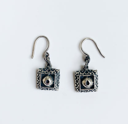 Silver Earrings Modernist | Pentti Sarpaneva | Turun Hopea | Molna Vintage