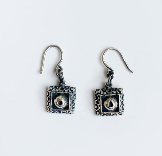 Silver Earrings Modernist | Pentti Sarpaneva | Turun Hopea | Molna Vintage