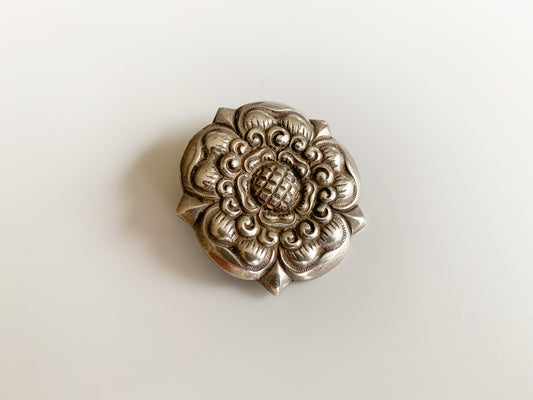 Vintage Henrik Moller Silver Brooch in Norwegian Art Nouveau Style