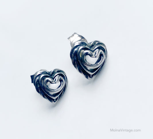 Talon Sydan Silver Earrings | Tony Granholm Kalevala Koru | Molna Vintage