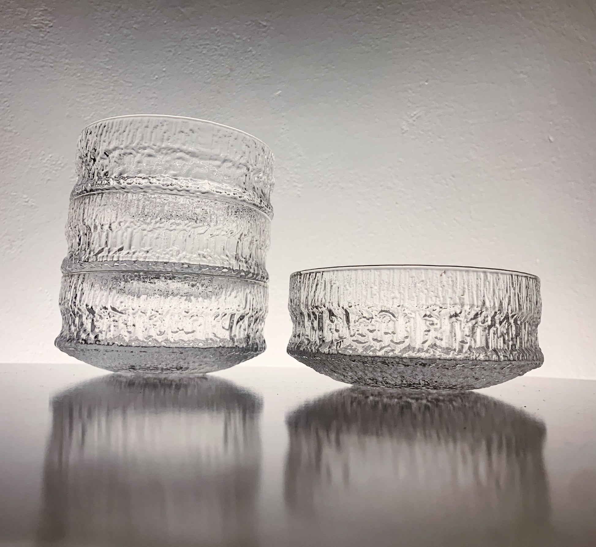 Tapio Wirkkala Iittala Finland | Paadar Glass Set 4 Bowls | Molna Vintage