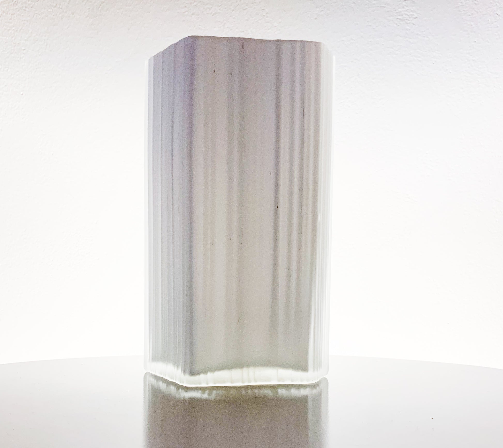 Tapio Wirkkala Iittala | Frost Glass Vase 2781 Opal Glass | Molna Vintage