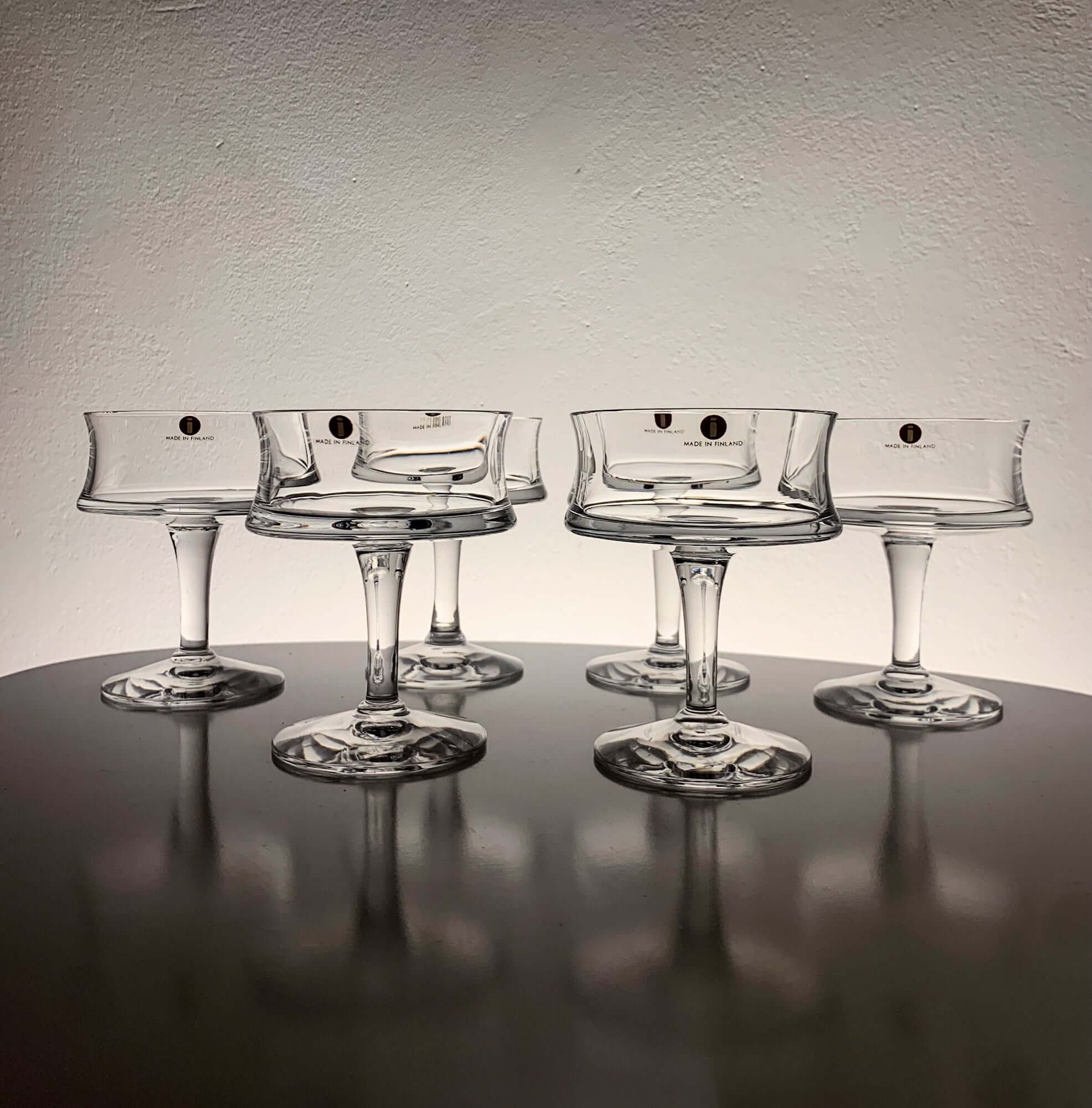 Tapio Wirkkala | Set of 6 Iittala Romantica champagne glasses