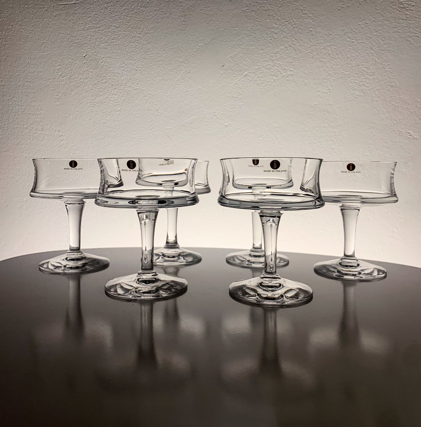 Tapio Wirkkala Romantica Cahmpagne Glasses Set 6 | Molna Vintage