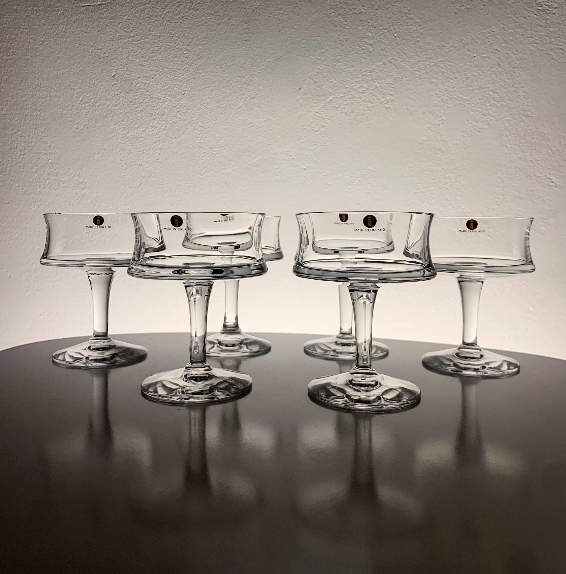 Tapio Wirkkala Romantica Cahmpagne Glasses Set 6 | Molna Vintage