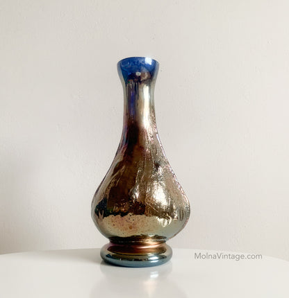 Tiffany Style Art Glass Vase | Carnival Glass Finland | Molna Vintage