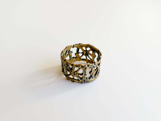 Vinatage Pitsi Pentti Sarpaneva | Bronze ring Space Age | Molna Vintage