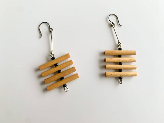 Vintage Aarikka Finland 4 Stick earrings | Molna Vintage