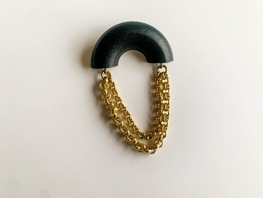Vintage Aarikka Finland Dark Blue Wood Chains | Molna Vintage