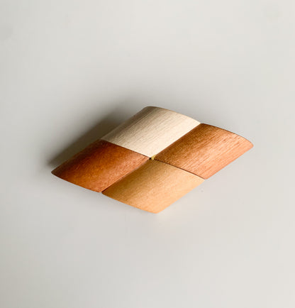 Vintage Aarikka Finland | Wooden Brooch Wood Color | Molna Vintage