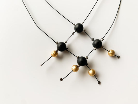 Vintage Aarikka necklace gold pearls 