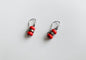 Vintage Aarikka red wood earrings Tamara | Molna Vintage