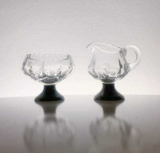 Vintage Aimo Okkolin Crystal Bowl | Pirkko Riihimaki Glass | Molna Vintage