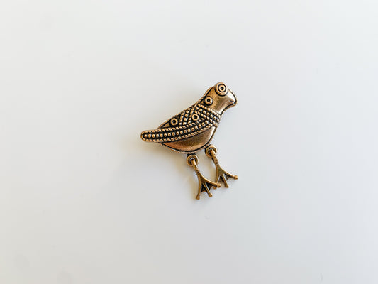 Vintage Bronze Bird Brooch Kalevala Koru | Molna Vintage