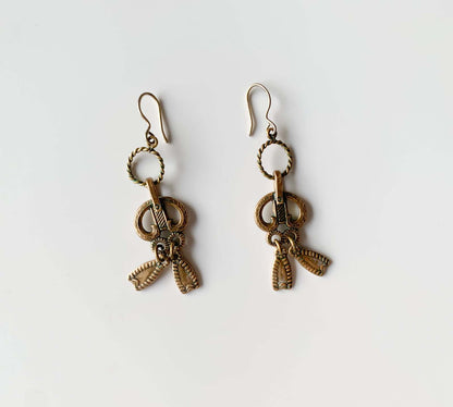 Vintage Bronze Earrings Viipurin Rinkila | Kalevala Koru Germund Paaer | Molna Vintage