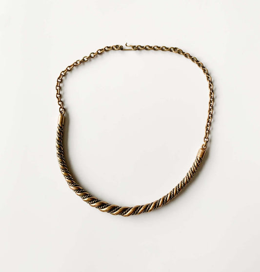 Vintage Bronze Necklace Halikko | Kalevala Koru Finland | Molna Vintage