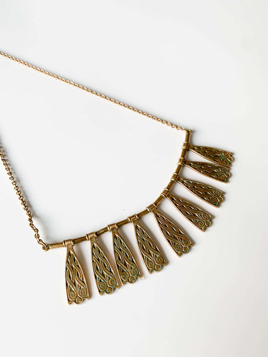 Vintage Bronze Necklace Kaukola | Kalevala Koru Finland| Molna Vintage