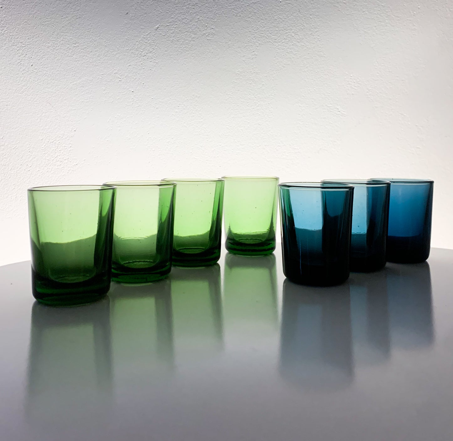 Vintage Brutalist Spirits Glass set 7 Riihimaki | Molna Vintage