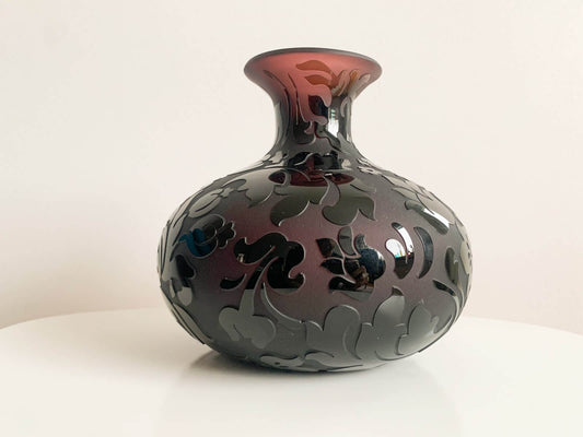 Vintage Cameo Glass Vase Michael Weems | Molna Vintage