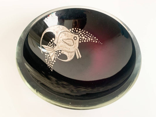 Vintage Crystal Sommerso Silver Bowl Kumela | Molna Vintage