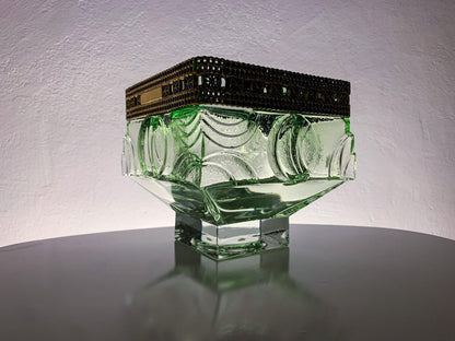 Vintage Glass Crystal Bronze Kumela Bowl | Molna Vintage