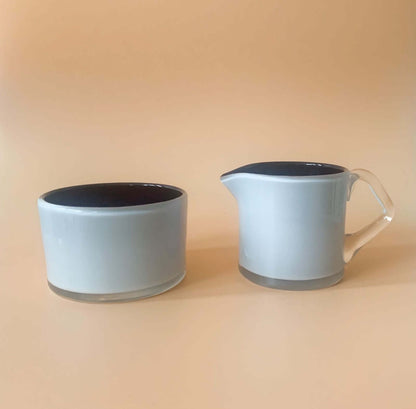 Vintage Glass Nanny Still Riihimaki | Black White | Molna Vintage