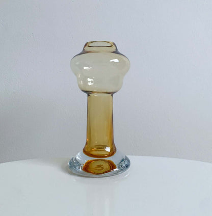 Vintage Glass Vase Puisto Amber | Ulla Maija Vikman Riihimaki | Molna Vintage