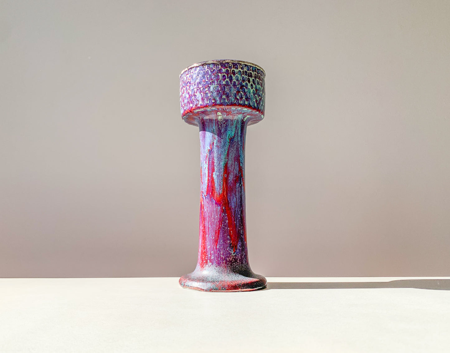 Vintage vase Gustavsberg Studio Stig Lindberg oxblood turquoise | Molna Vintage