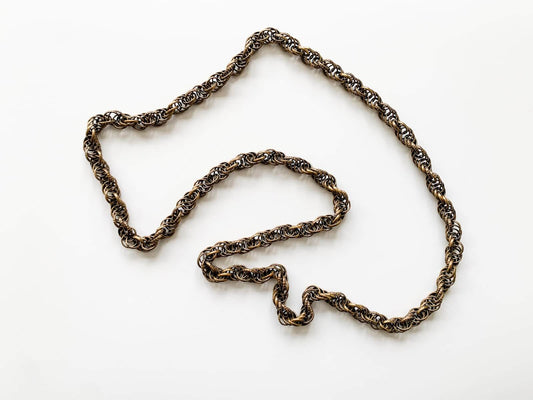 Vintage Massive Bronze Necklace Kalevala | Molna Vintage