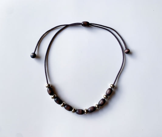 Vintage Necklace Aarikka Finland | Brown Wood Jewelry | Molna Vintage