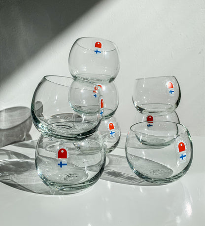 Vintage Punch Clear Glass Talonpoika | Humppila Finland | Molna Vintage