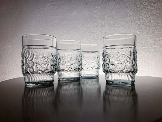 Vintage Riihimaki Glass Finland | Viola Tumblers 1970s | Molna Vintage