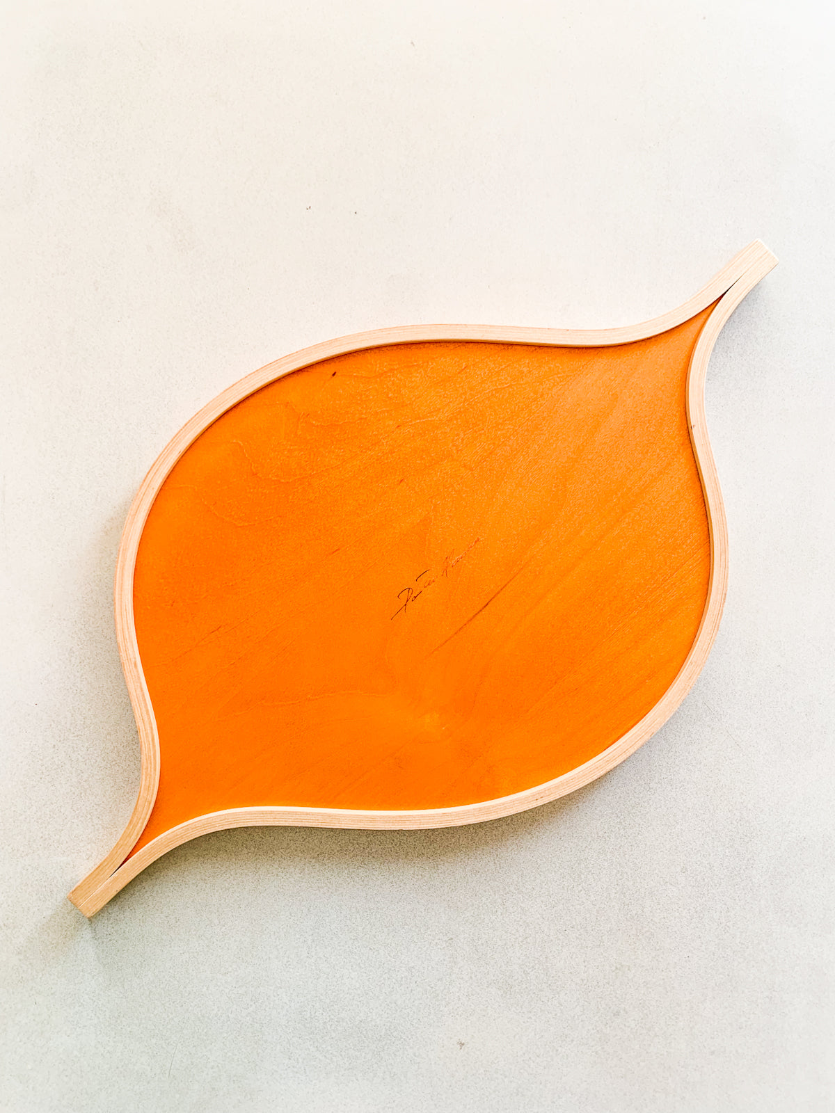 Vintage Serving Tray Flame | Finland Wooden Pentti Honka | Molna Vintage