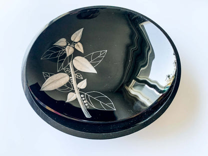 Vintage Silver Bowl Botanical Motif | Sirkku Kumela Lehtonen | Molna Vintage