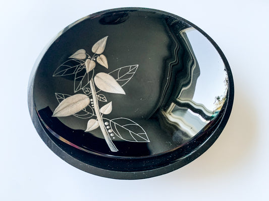 Vintage Silver Bowl Botanical Motif | Sirkku Kumela Lehtonen | Molna Vintage