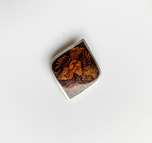 Vintage Silver Pendant | Autumn Leaves | Molna Vintage