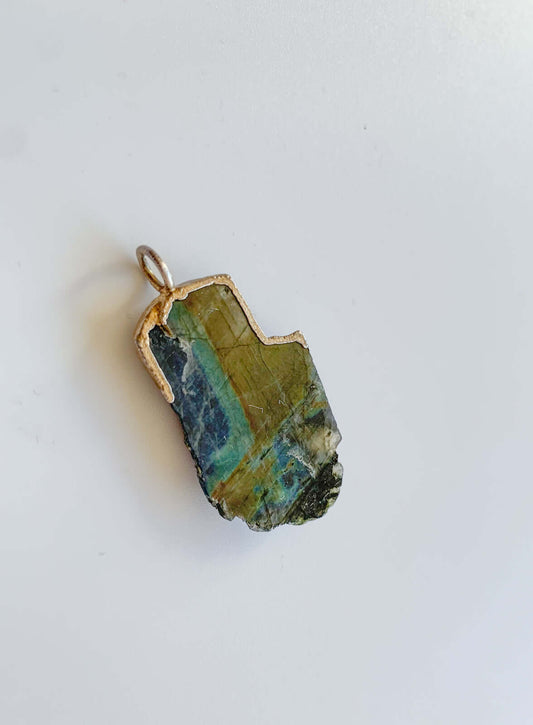 Vintage Spectrolite Silver Pendant Finland 925 | Molna Vintage