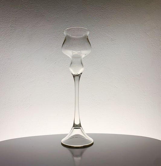 Vintage Tall Candlstick Clear Glass | Marjut Kumela Finland | Molna Vintage
