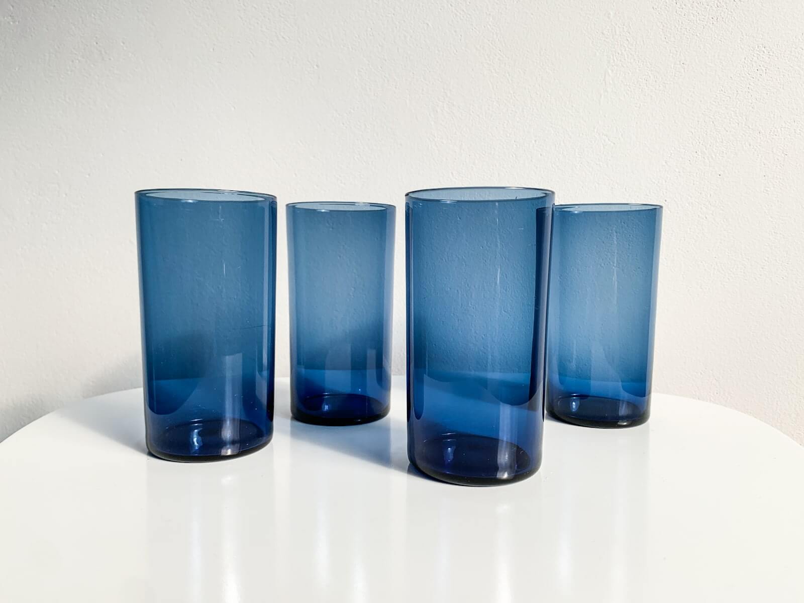 Vintage Timo Sarpaneva Iittala Blue Glasses | Molna Vintage