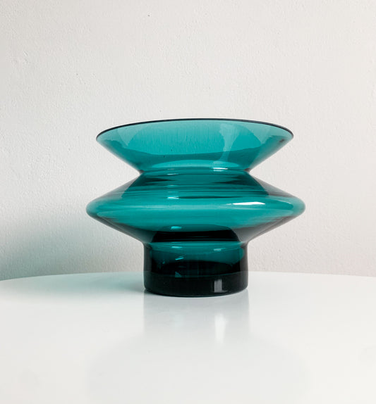 Vintage Vase Hyrra Turquoise | Helena Tynell Riihimaen Lasi | Molna Vintage