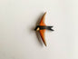 Vintage Wooden Brooch Swallow | Scandinavian Midcentury Teak | Molna Vintage